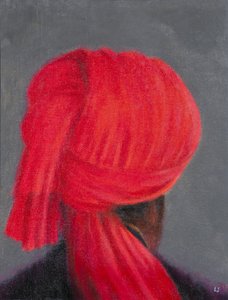 Turbante Vermelho em Cinza, 2014